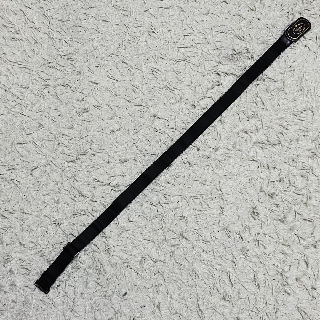 プラダ ロゴ バックル ベルト ダークブラウン