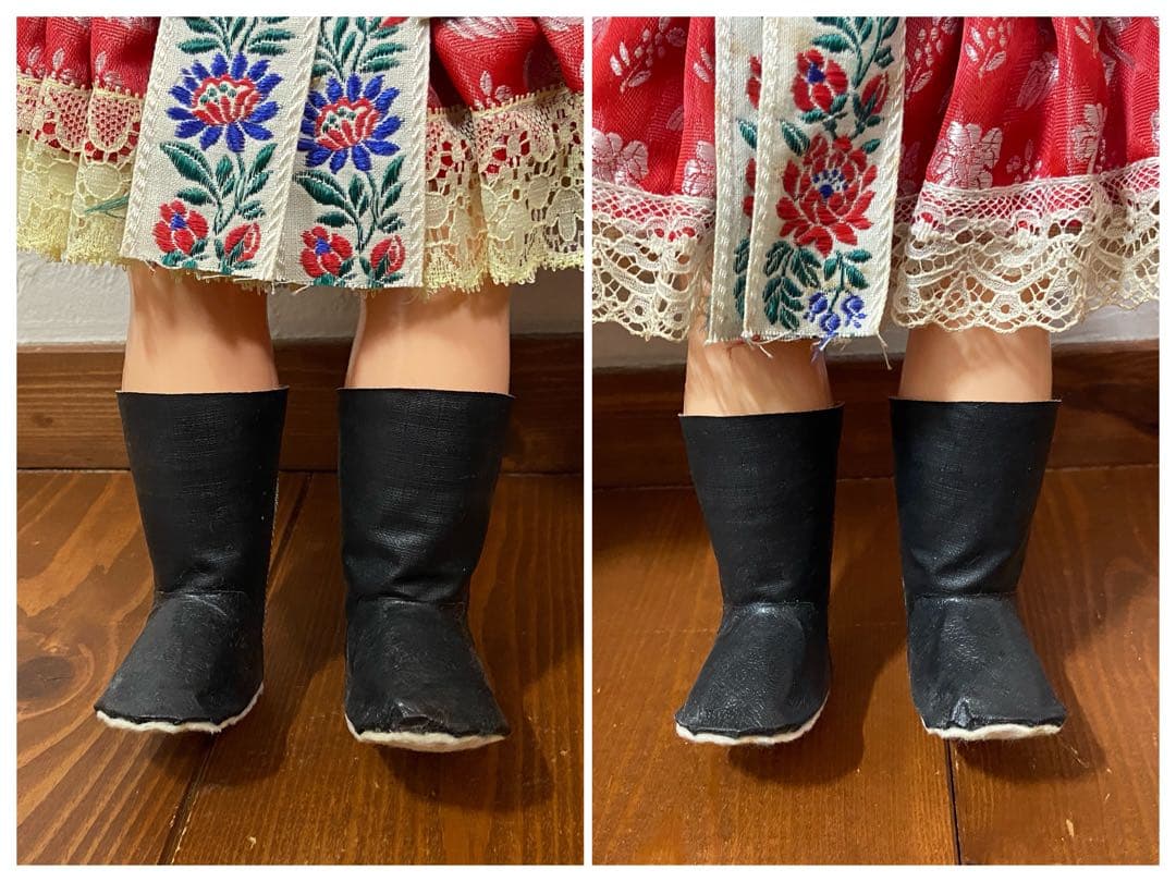 チェコ人形　ハンドメイド　民族衣装　2体　アンティーク　レトロ　スロヴァキア