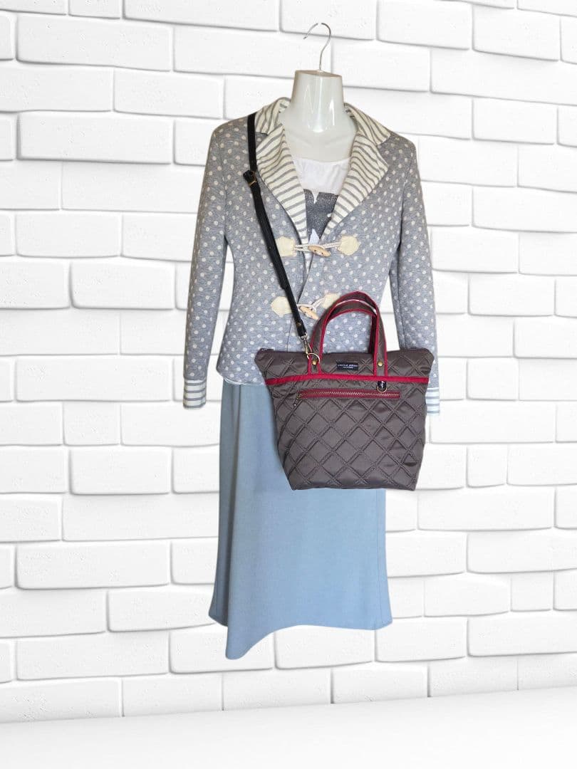 らてさら☆らぐどーる様　マチ広トートバッグ　L字ファスナー長財布