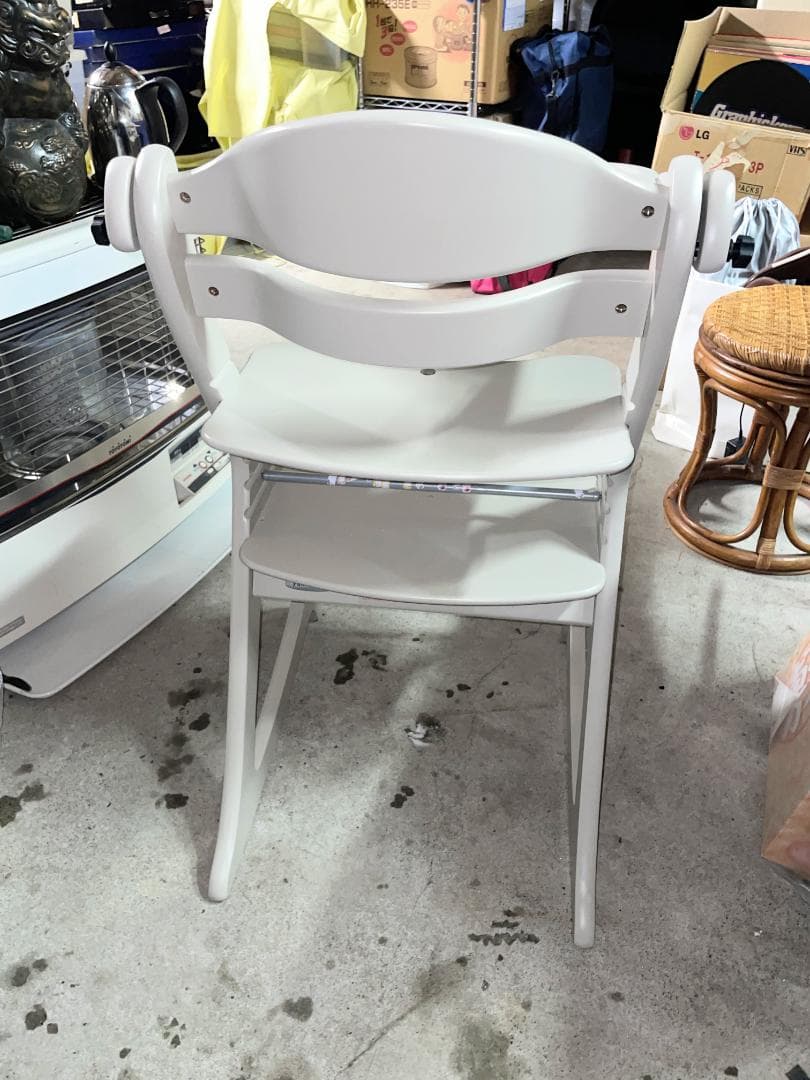 大和屋　すくすくチェアＧＬ5506　グレー 下段棚付き　中古美品