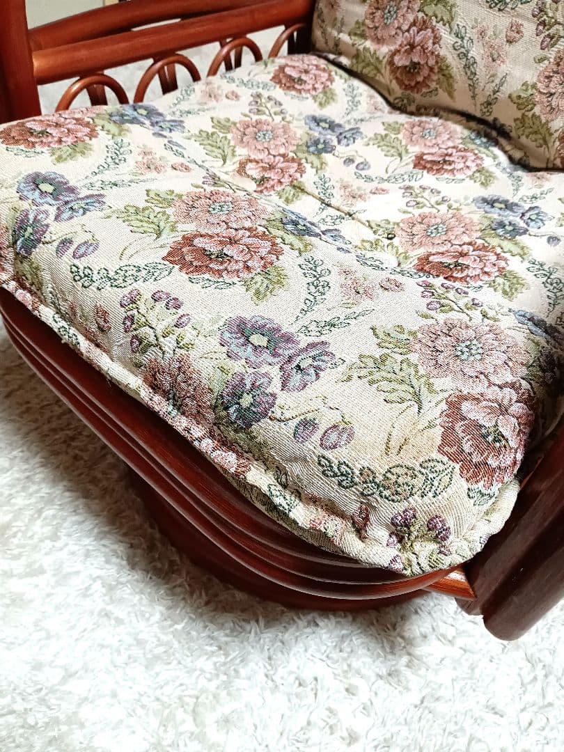 【良品★即日発送】高級ラタンギア式リクライニング回転座椅子【ハイタイプ】