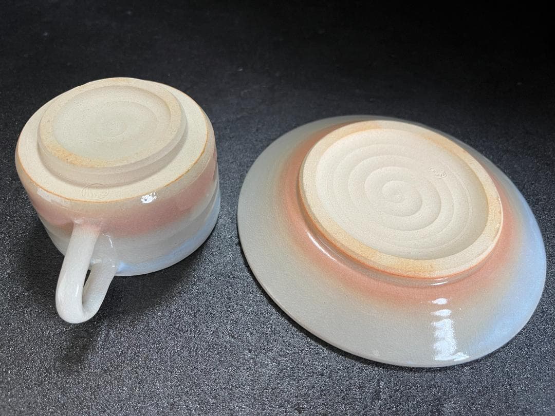 【未使用】　 萩焼 天龍窯 珈琲器　珈琲碗　 カップ ソーサー セット 　共箱