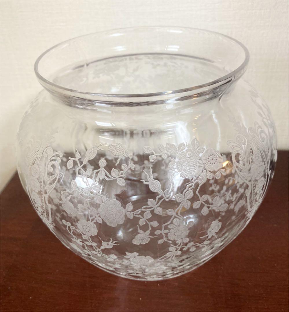 (アメリカアンティーク)ローズポイント花瓶(大)