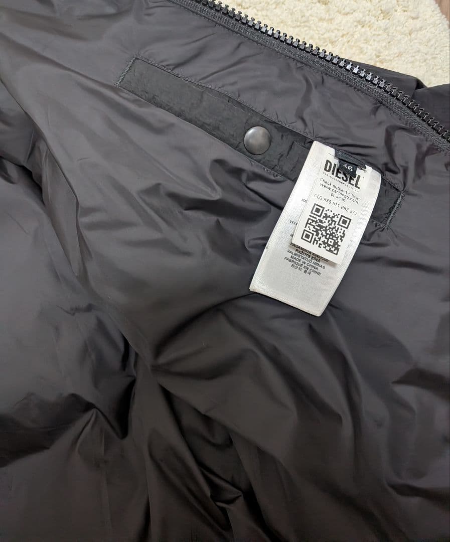 【12日まで】24-25年モデル　DIESEL ダウンジャケット/46/ブラック