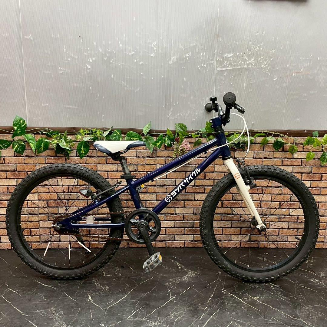 【74】子供用自転車 子供車 ヨツバサイクル ブルー 20インチ シングル