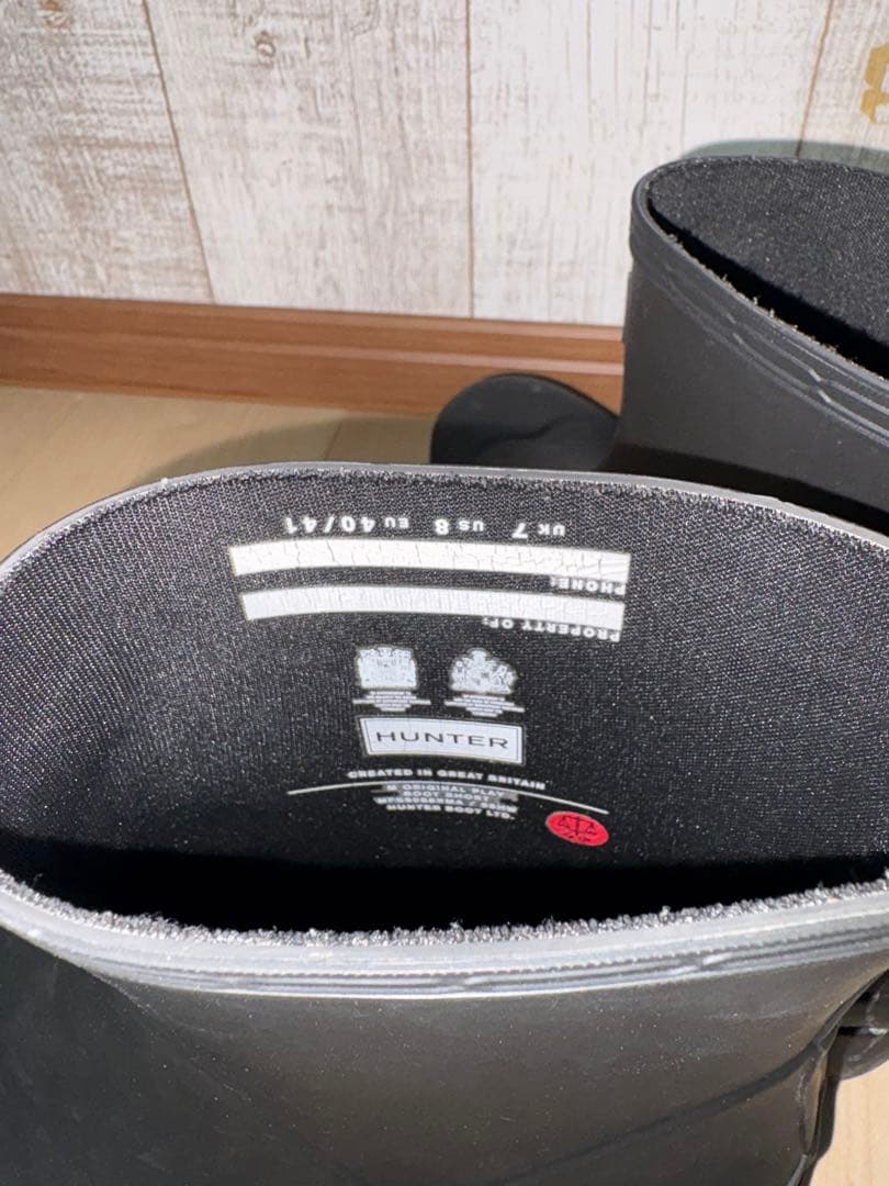 専用25.5〜26㎝★美品HUNTERショートレインブーツUK7ハンター長靴