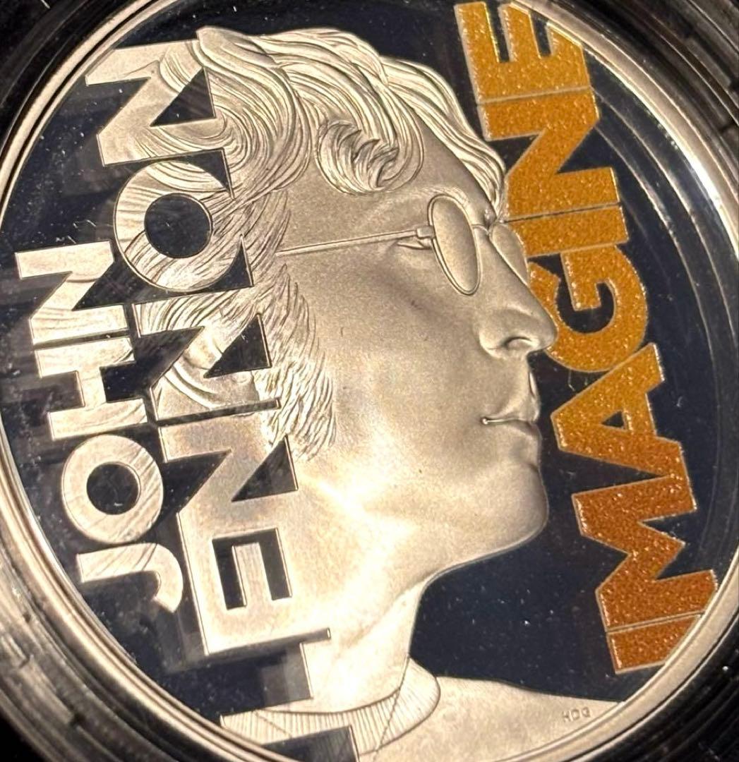 【5000枚・入手困難】2025 英国 ジョン・レノン 1オンス カラー銀貨