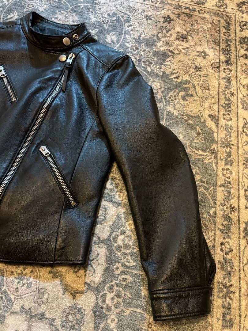 coachコーチ ラムレザージャケッ ト ブラック