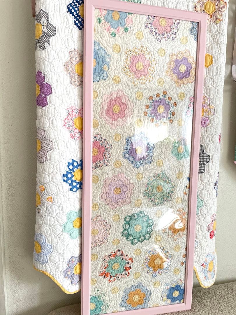 ナチュラルさま専用になります。 アンティークキルトフレーム大きめ·͜· ♡