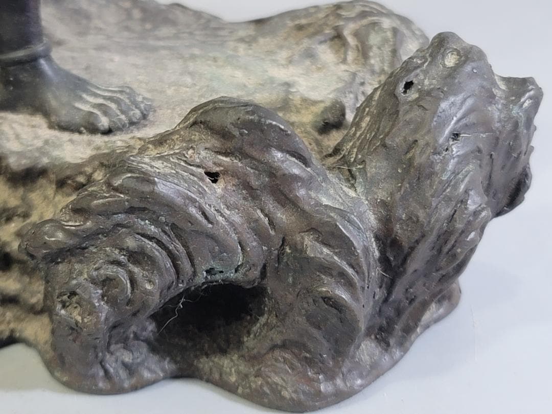 古美術 銅 鬼力 香炉