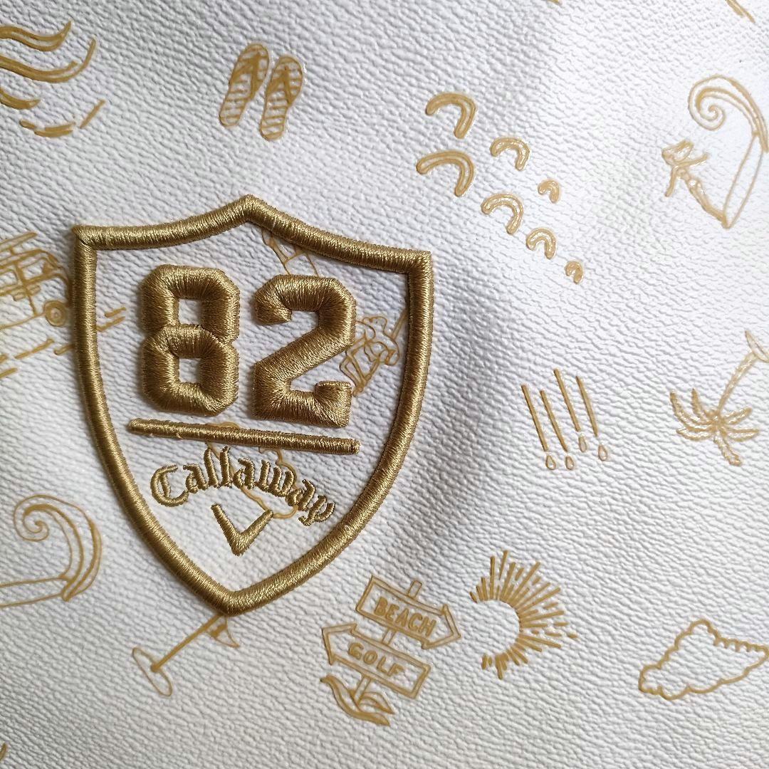 ★未使用品★Callawayゴルフトートバックビーチモチーフ 合成皮革 ホワイト