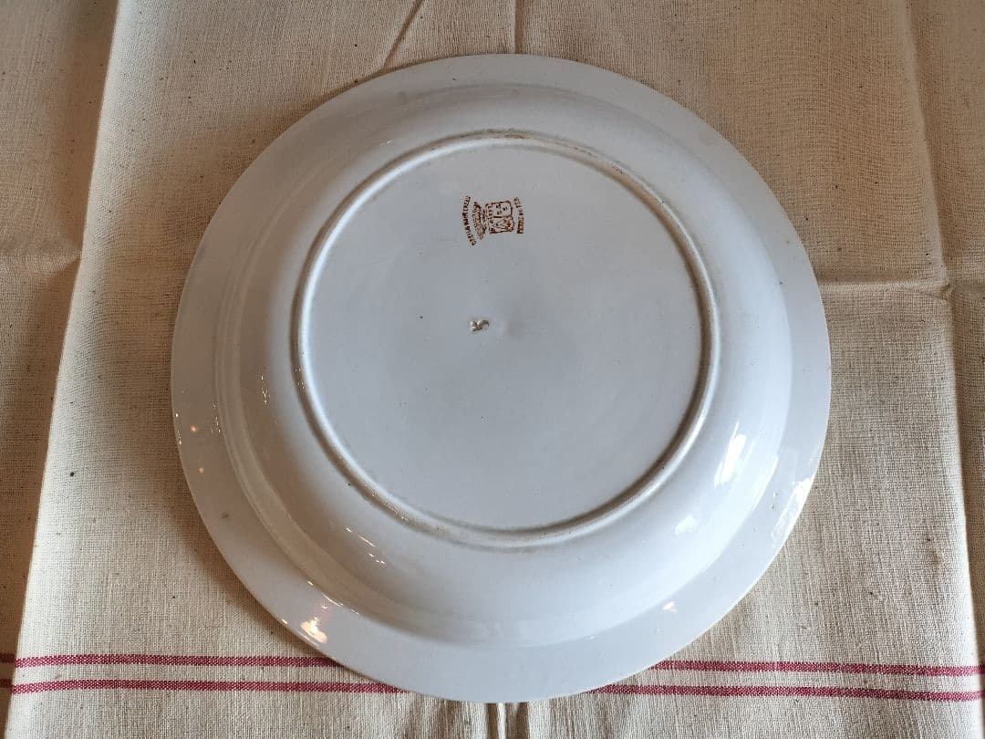 アンティーク　フランス　クレイユ　モントロー　白い　ボウル