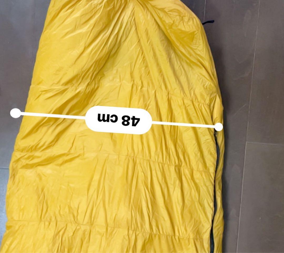 NANGA ダウン寝袋 イエロー/ブラック 80%ダウン