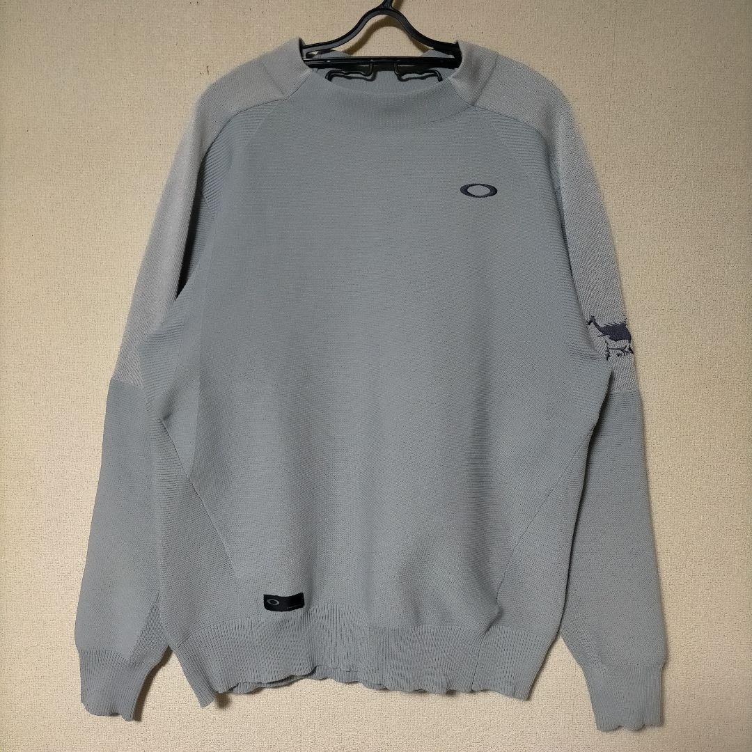 オークリー OAKLEY ニット トレーナー モックネック スカル 刺繍 ゴルフ