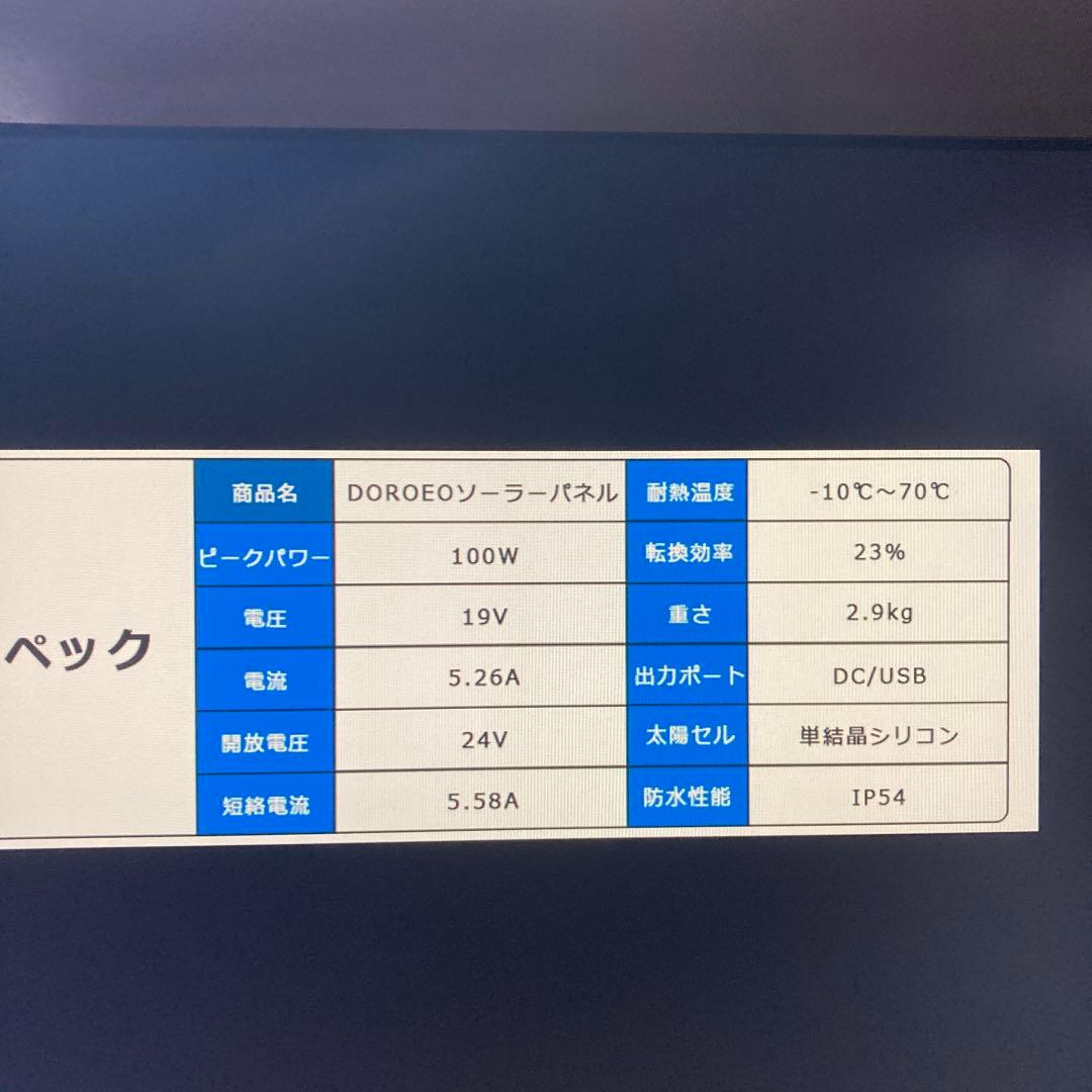 ソーラーパネル 100W 太陽光 ソーラーチャージャー 折り畳 防災　送料込み