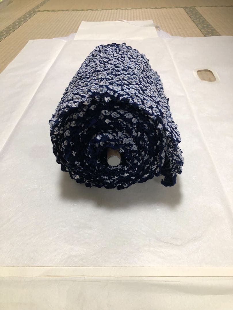 新品未使用タグ付 夏着物 反物 有松絞り 藍染