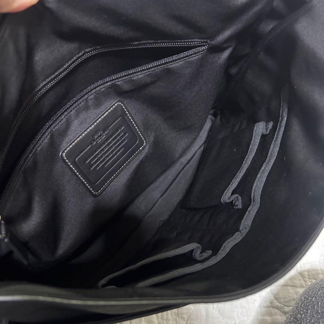 希少 コーチ ショルダーバッグ ヘリテージ ウェブレザー メッセンジャー シボ革