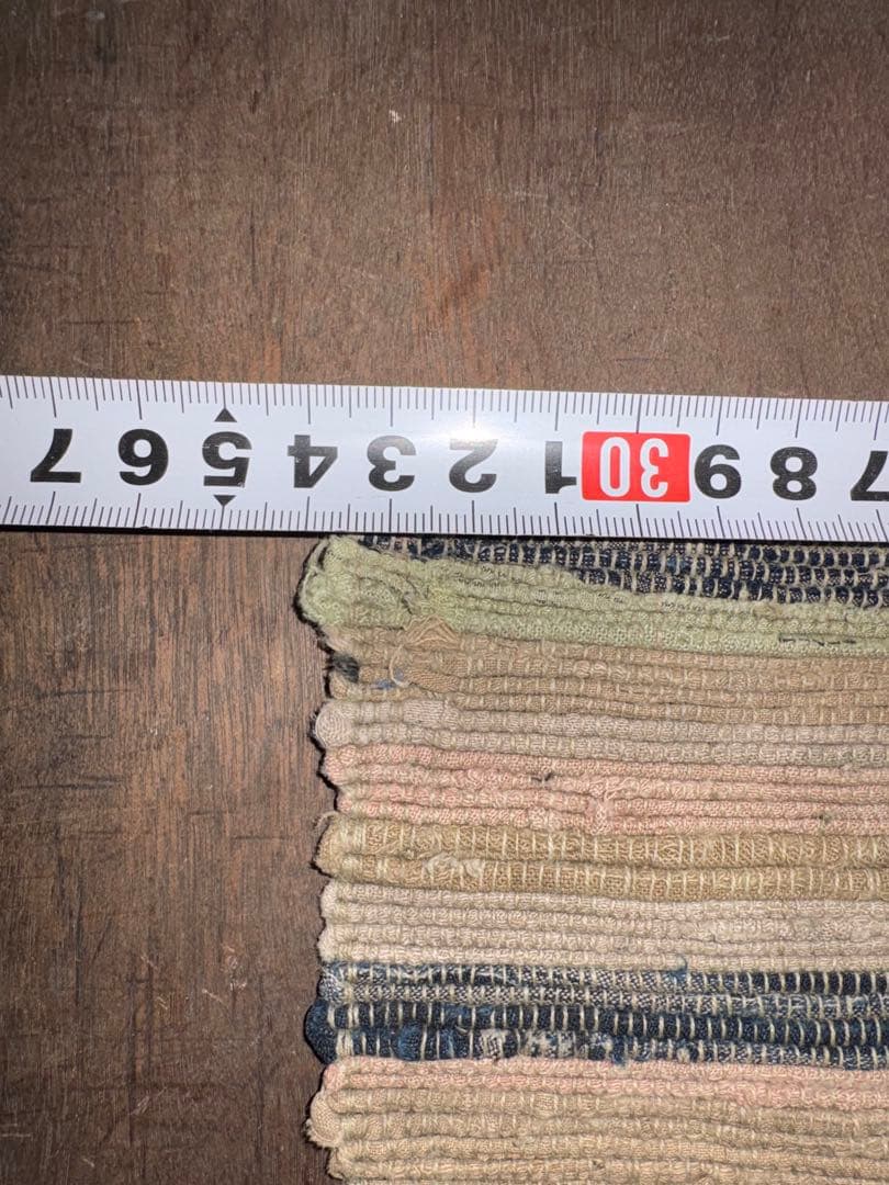 古布 裂織 34×163cm ボロ　アンティーク　ヴィンテージ　裂き織り