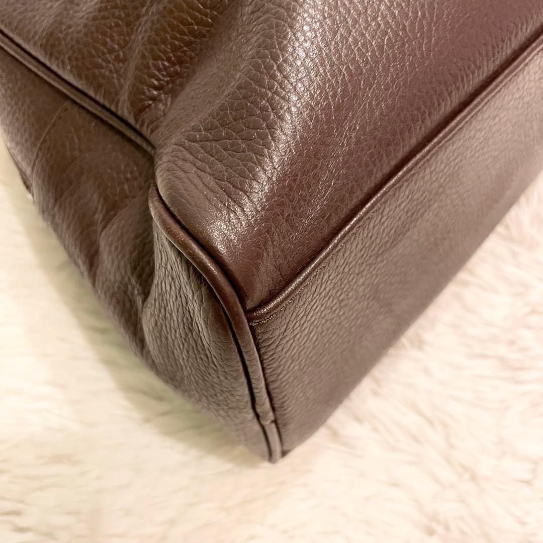 良品★SOMES SADDLE ミニボストンバッグ シボレザー ダークブラウン