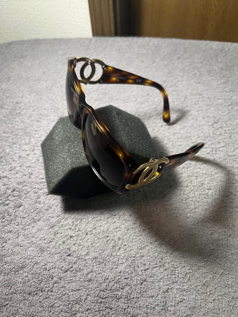 CHANEL ココマーク　べっ甲調　サングラスブラウン　極美品