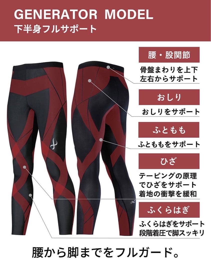 CW-X ジェネレーターモデル 京都限定 cwx スポーツタイツ メンズＬ