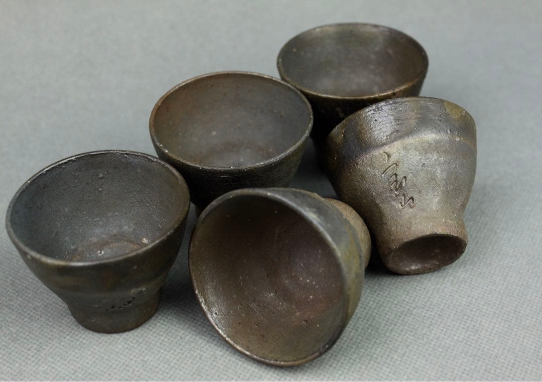 備前焼 森 宝山 宝山 手造宝瓶 急須 茶器揃い