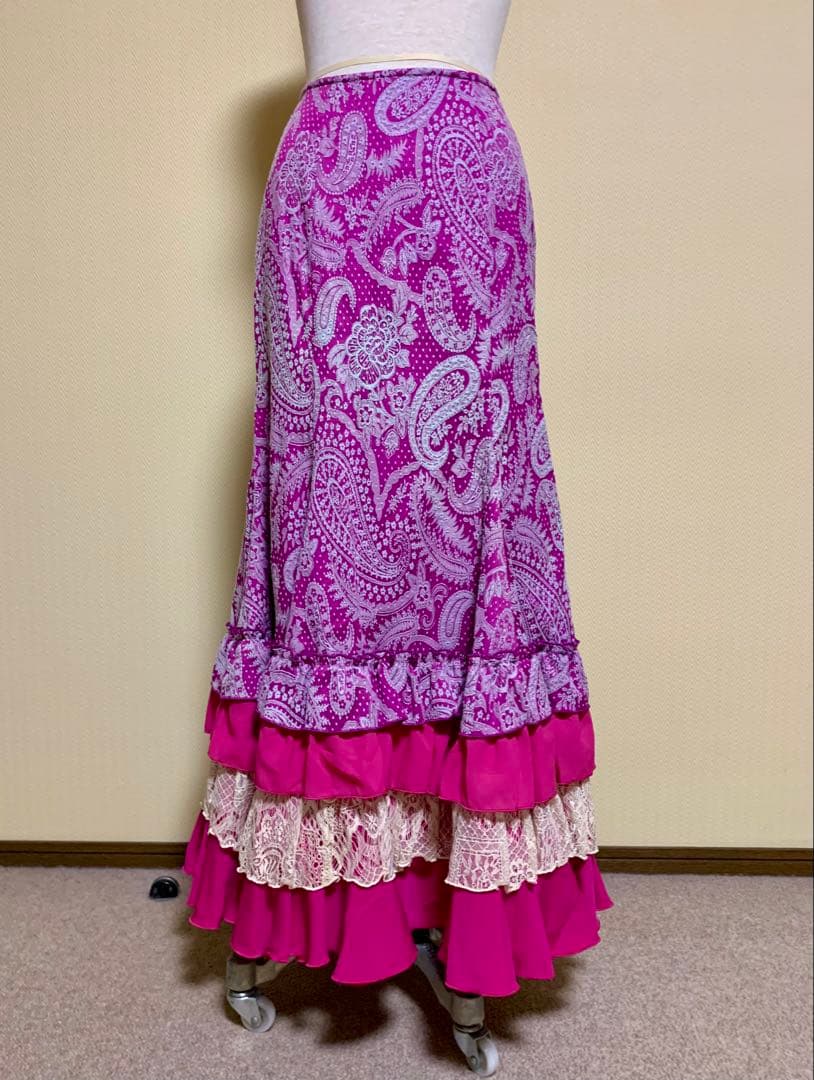 フラメンコ衣装　ソニアジョーンズ上下セットベルト付き　サイズMA