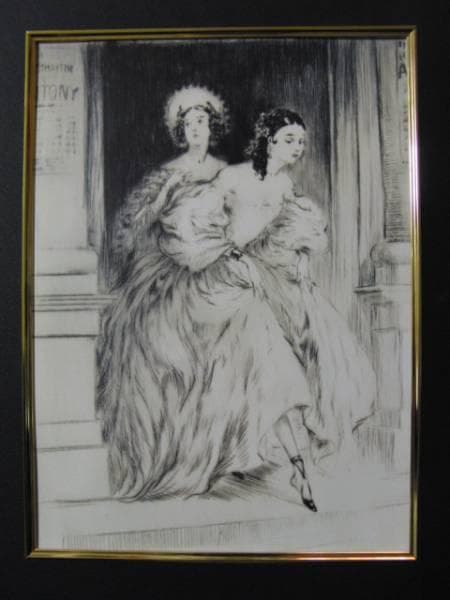 ルイ・イカール・アールデコ/芝居のあと、希少な限定版額装用画集より