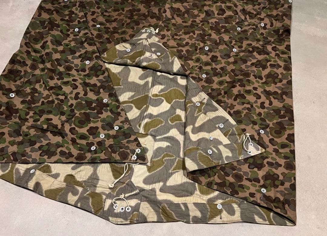 4枚フルセット オーストリア軍幕 タープ テント ツェルトバーン ポンチョ 実物