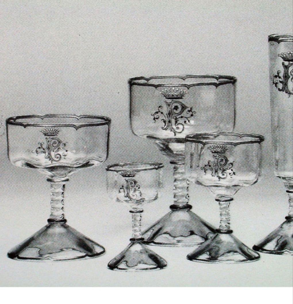 【期間限定値下】エミール・ガレ★エナメル彩★花装飾文★キャビネットグラス