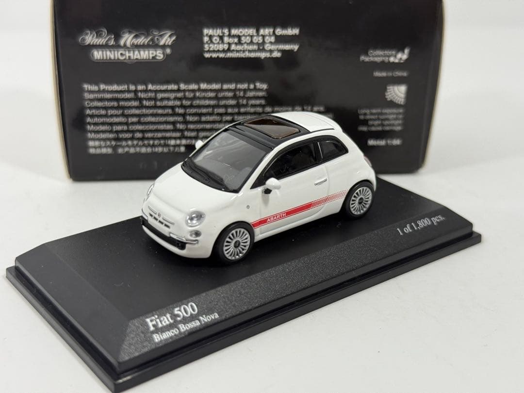 1/43 フィアット 500 アバルト 2007 白 Fiat Abarth