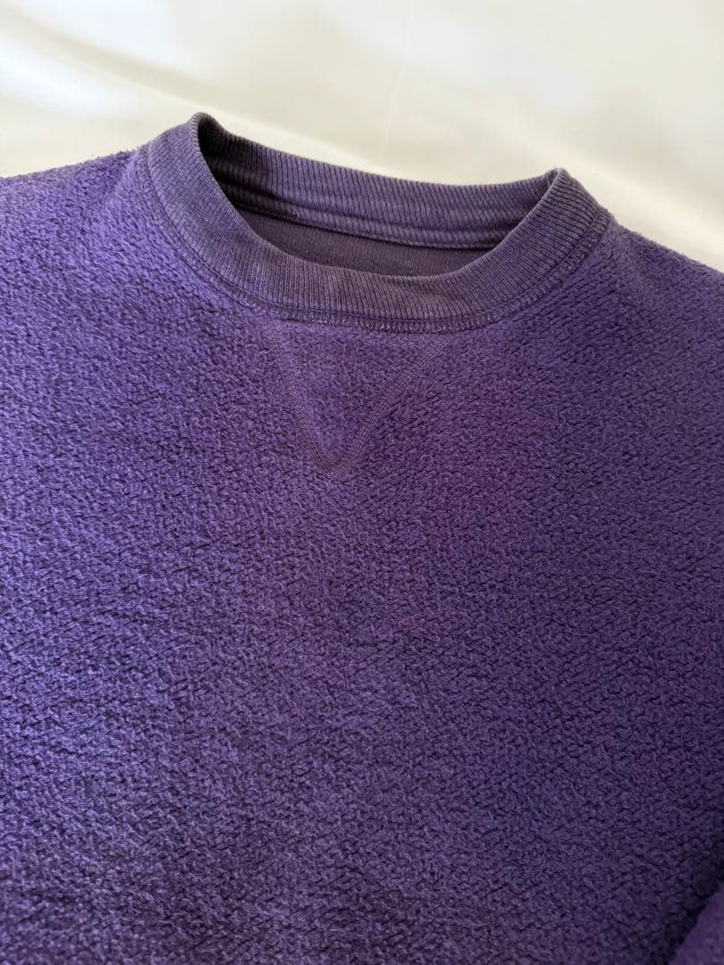 50s〜60s ヴィンテージ スウェット 前V パープル フェード ナス紺