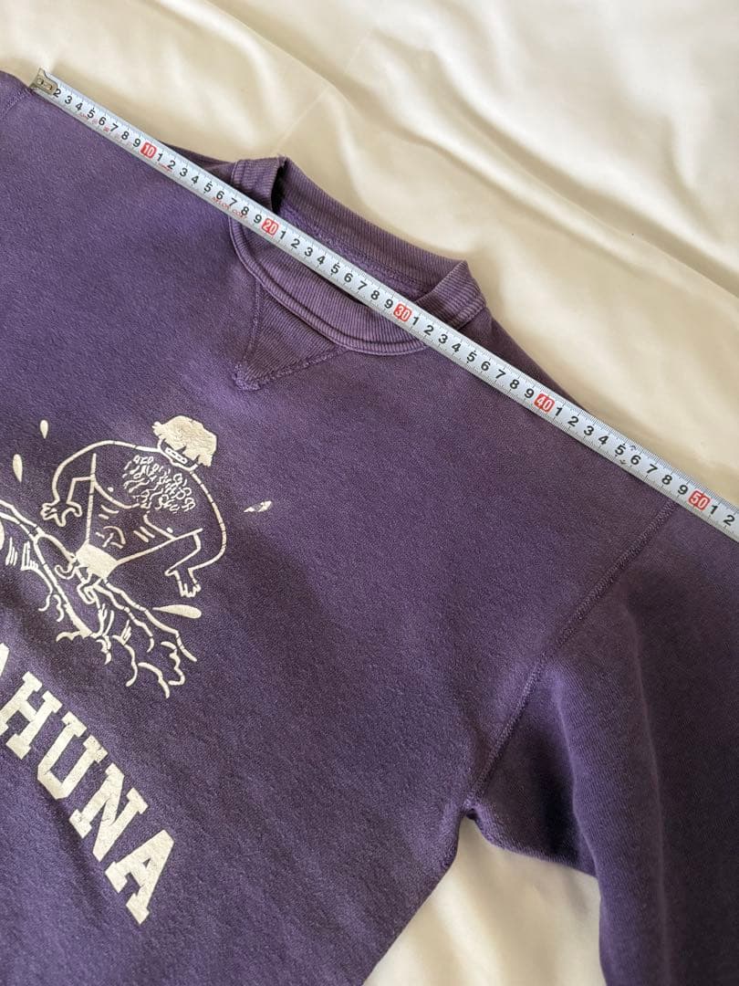 50s〜60s ヴィンテージ スウェット 前V パープル フェード ナス紺