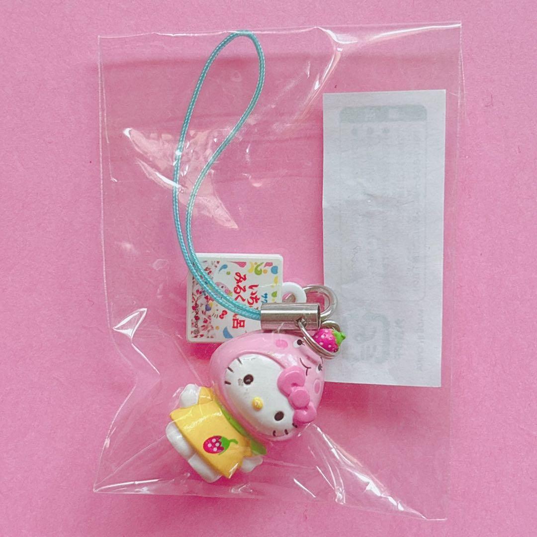 ♡キティ 根付け ストラップ ボールペン ユニバーサル USJ いちごミルク風呂