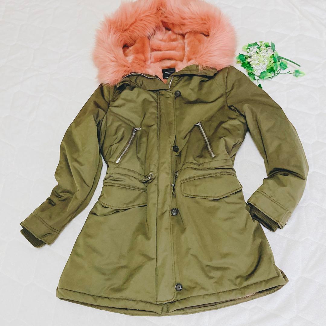 幻の逸品 海外モデル着用 XL ピンクファー ザラ モッズコート N-3B