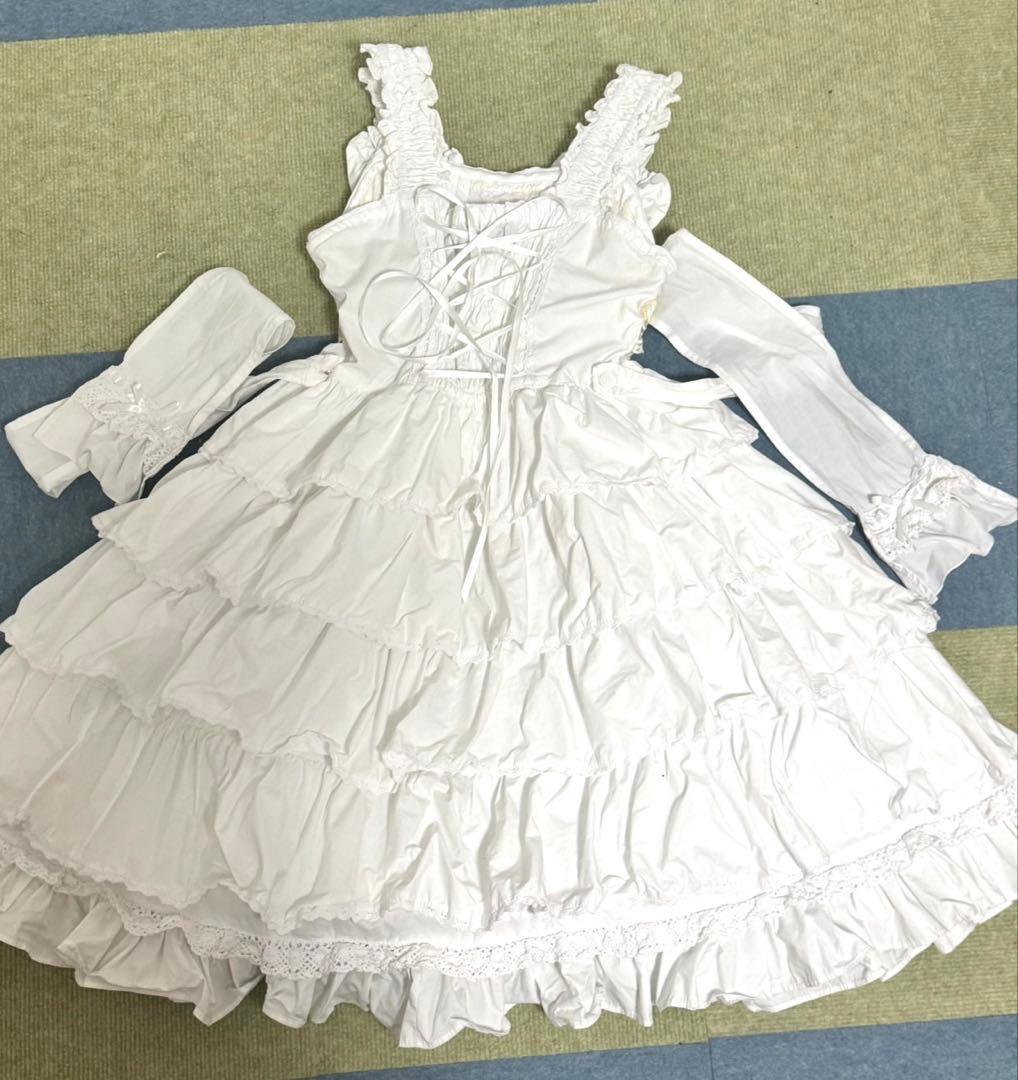 ANDROMEO ホワイト　ジャンパースカート　白ロリ