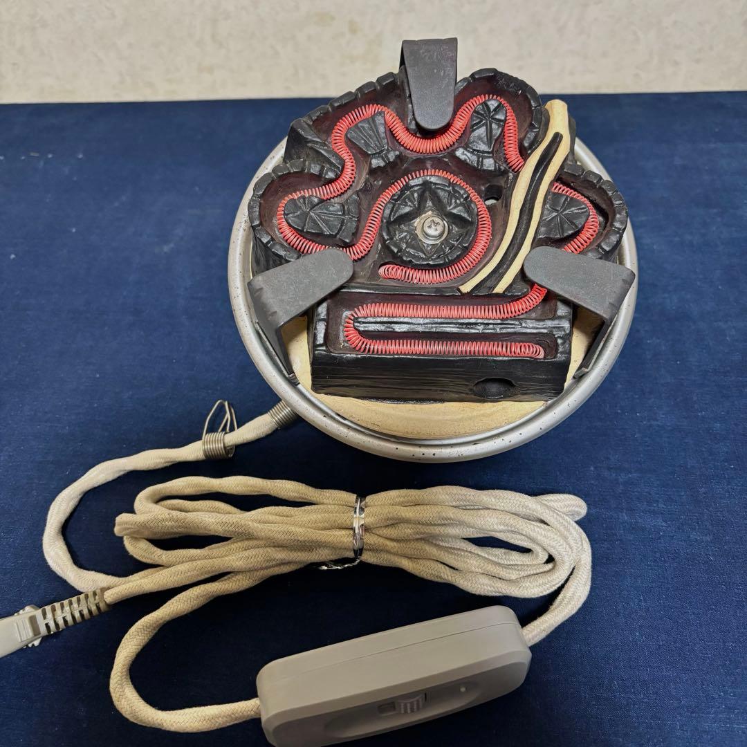 風炉/茶釜/電熱器/唐銅朝鮮風炉釜/野々田製電熱器/敷板/茶道具/お点前道具