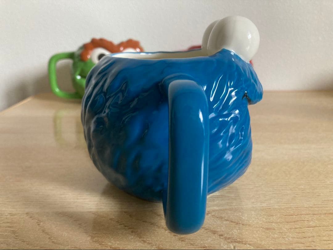 セサミストリート　クッキーモンスター　エルモ　オスカー　フェイスマグ　マグカップ