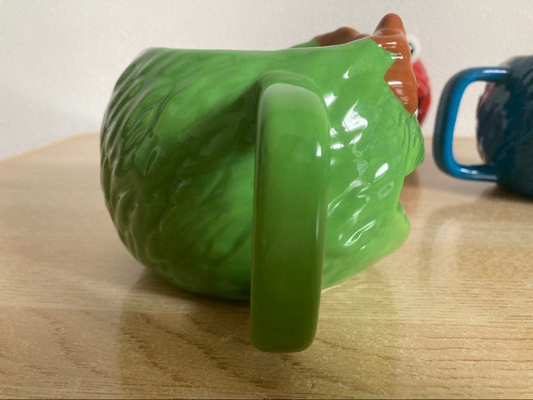 セサミストリート　クッキーモンスター　エルモ　オスカー　フェイスマグ　マグカップ