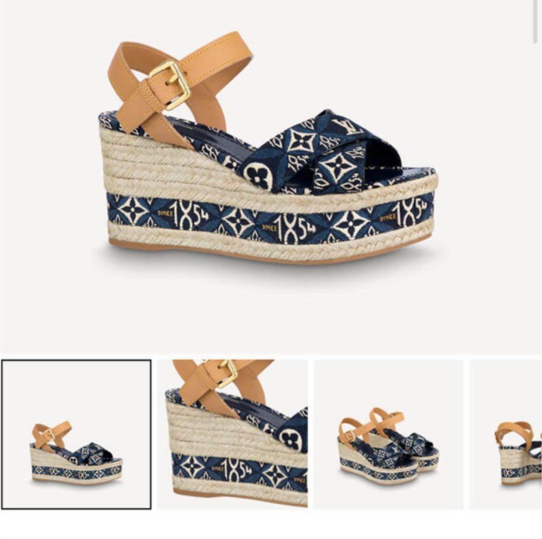 A*e様 ルイヴィトン・バウンダリーライン モノグラム プラット サンダル デニ