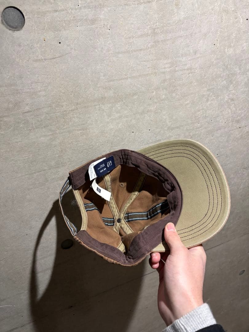 90's old gap ブラウン cap オールドギャップ　刺繍 デッド