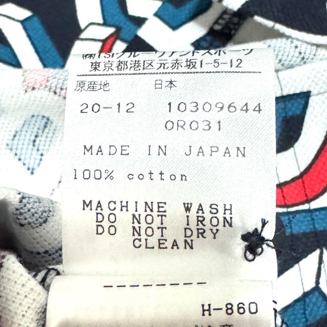 新品タグ付 パーリーゲイツ ゴルフポロシャツ 綿100% 日本製サイズ0ネイビー