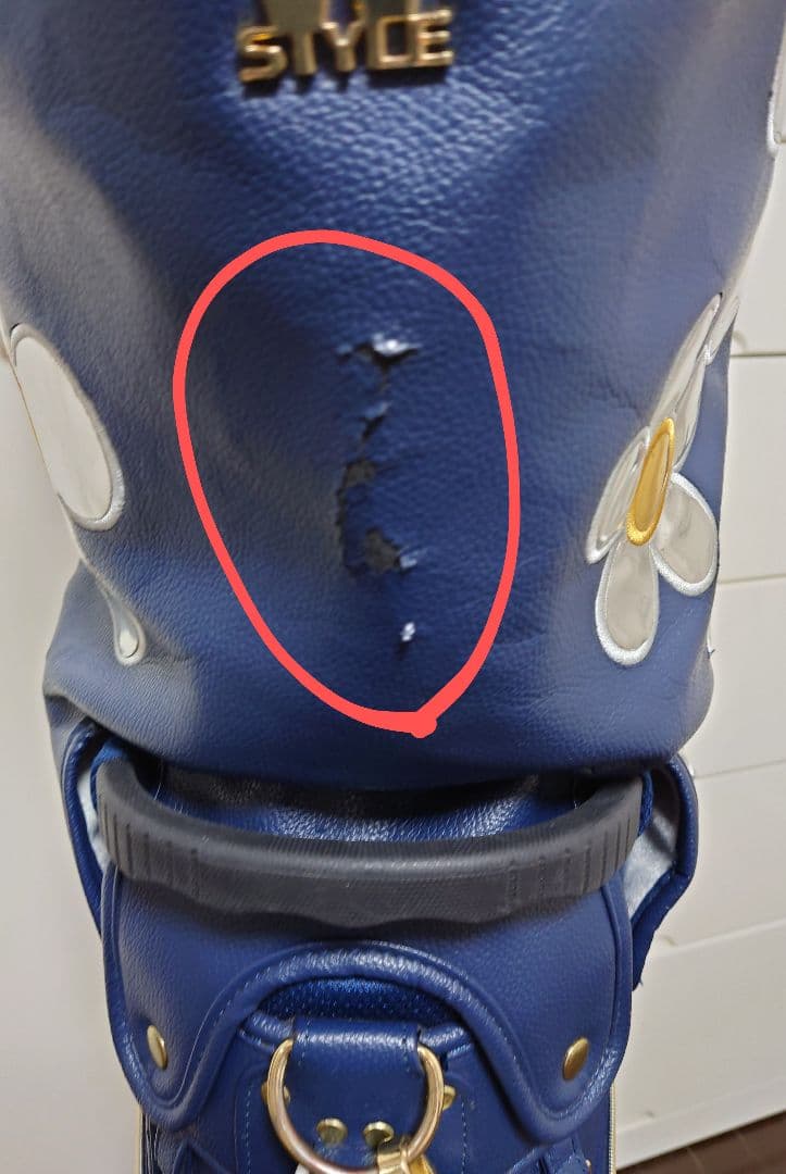 ★ねねかか★【中古品】ウィンウィン　ネイビー ✕花柄 　キャディバッグ