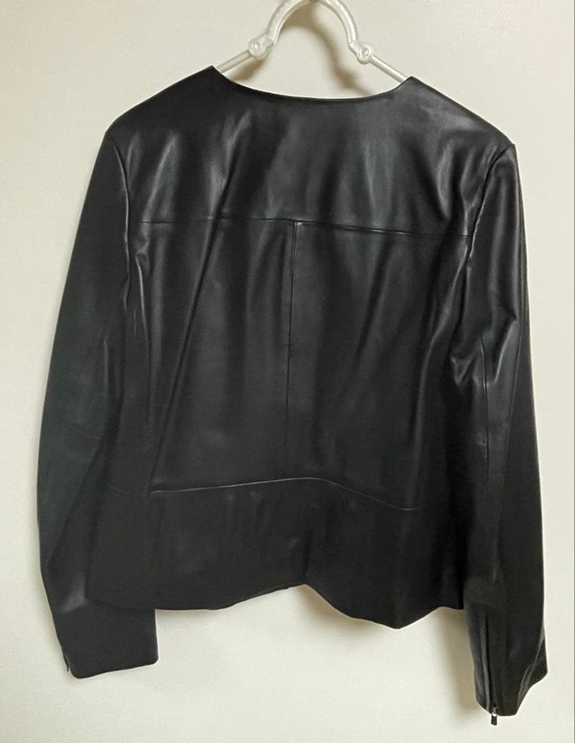 アンタイトル 羊革 ラムレザー ノーカラージャケット Mサイズ