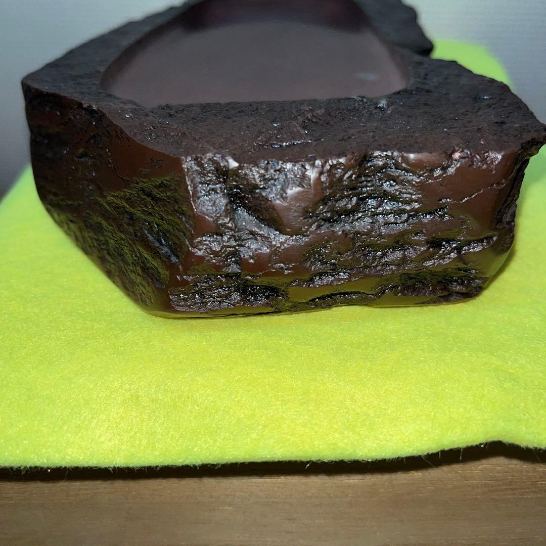 ⭕️赤間硯　新品美品　柳猛作　柳井赤間硯製作所　共蓋付き　工藝　3.5kg超