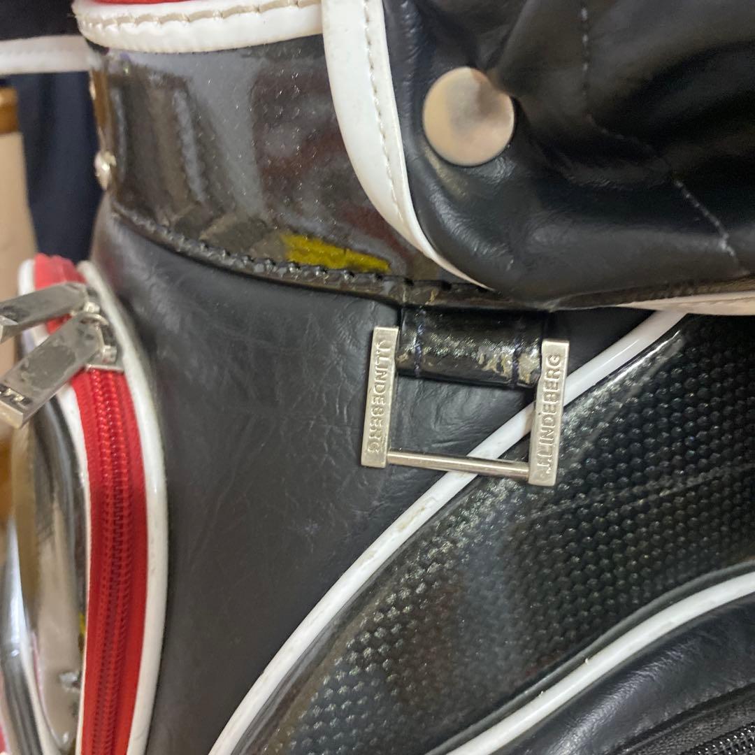 J.LINDEBERG キャディバッグ ブラック/レッド