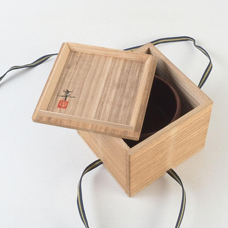 茶道具　輪島塗　柿木章作　藪柑子の図　茶碗　共布共箱　V　9754