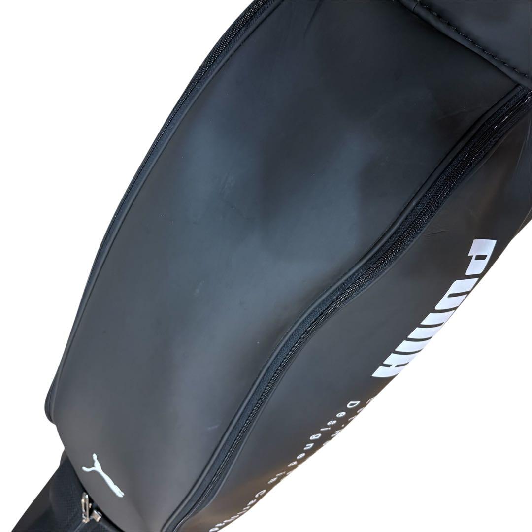 【3回使用】PUMA プーマ キャディバッグ　ゴルフバック　黒 ブラック