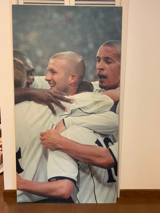 日韓W杯イングランド代表　D.ベッカム超特大写真記念パネル180cm×94cm