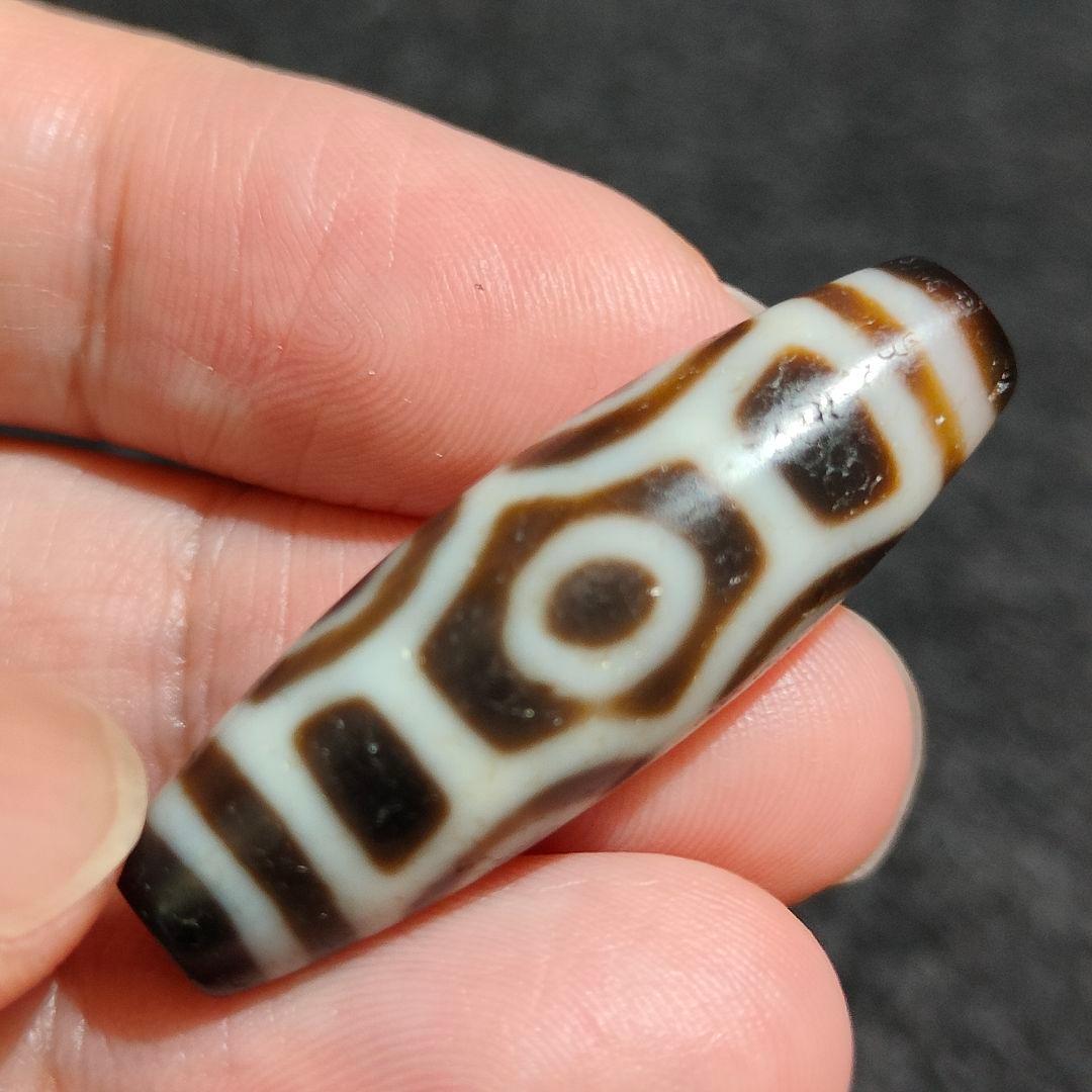 A17 珍しいマットな質感　龍眼天珠（オスとメス）2点セット　天然石　天珠　風水